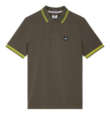 WEEKEND OFFENDER LEVANTO POLO SHIRT CASTLE GREEN LIME